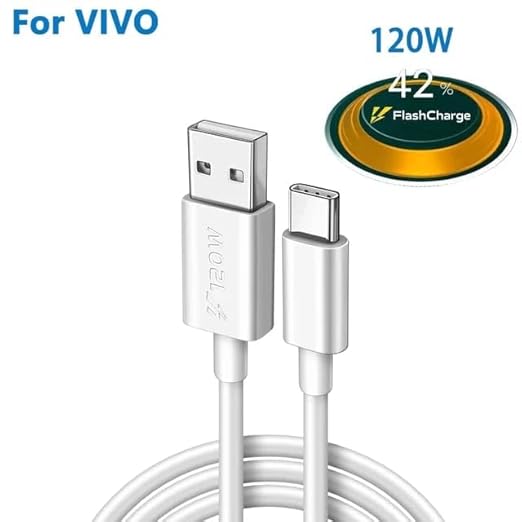 VIVO Original 120W Type-C Fast Charging Cable – 100% Pure Copper | SuperCharge Supported | Best Quality - Image 5