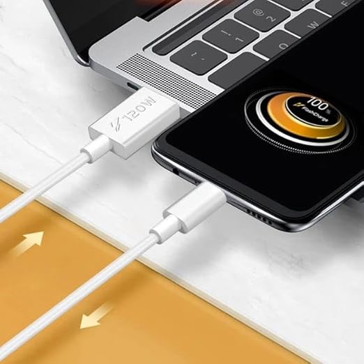 VIVO Original 120W Type-C Fast Charging Cable – 100% Pure Copper | SuperCharge Supported | Best Quality - Image 3